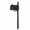 Special Lite Berkshire Curbside with Richland Mailbox Post, Black SCB-1015_SPK-679-BLK